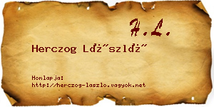 Herczog László névjegykártya